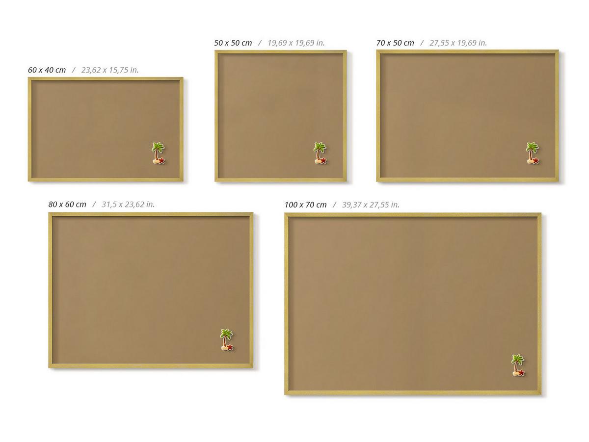 MAGNETTAFEL 80x60 cm Goldener Rahmen Dunkelgelb - Hellgelb, Metall (80/60/0.4cm) - TULUP