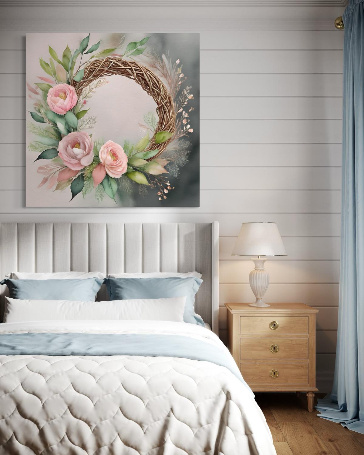 WANDBILD rosa blumen abstrakt - Pink, Textil (40/40cm) - Feeby