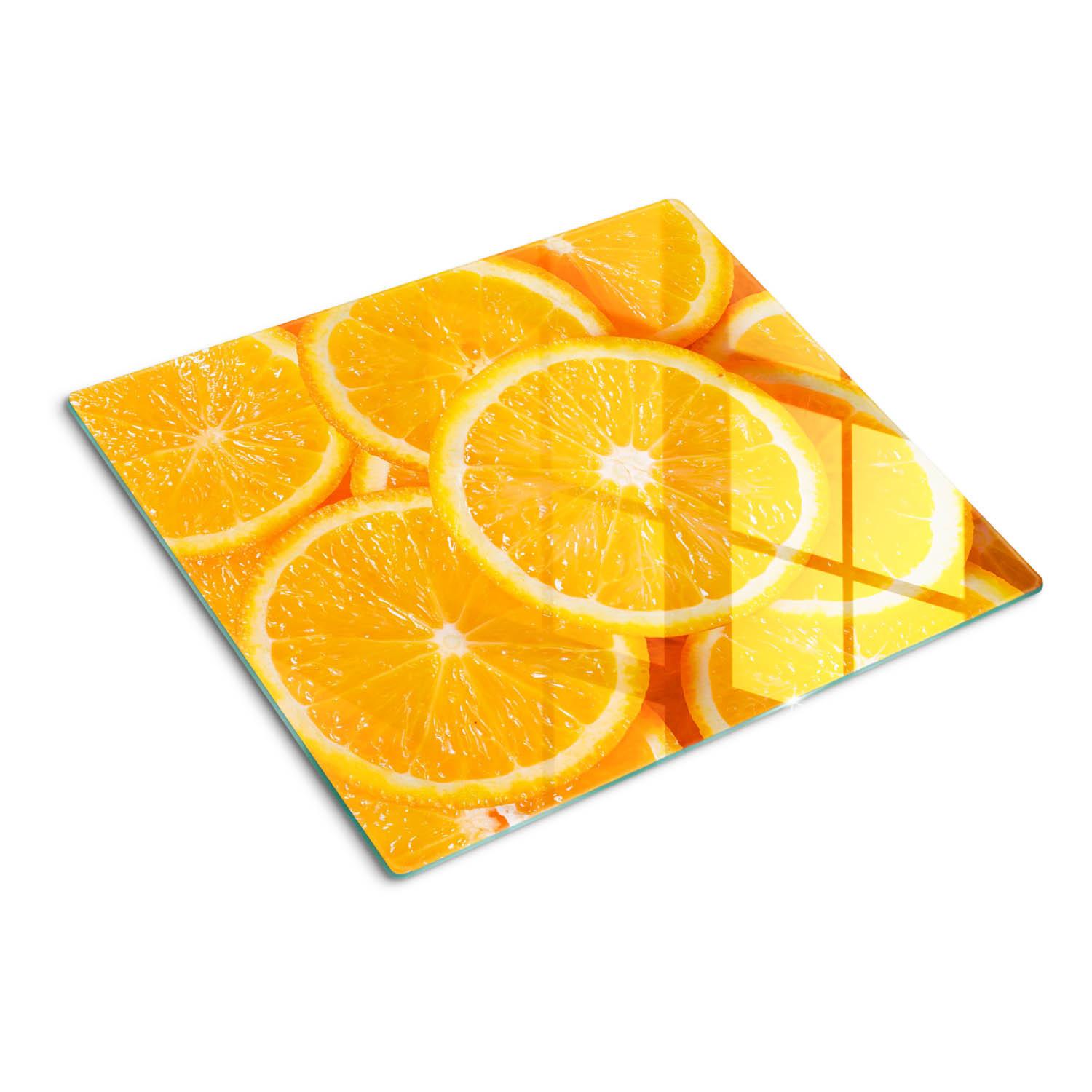 GLASPLATTE 60x52 cm Orangenscheiben - Orange, Glas (60/0.4/52cm) - TULUP