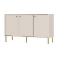 KOMMODE TORINO 125/74/41 cm mit 3 Türen Beige - Beige, Holzwerkstoff (125/74/41cm) - MASSENO