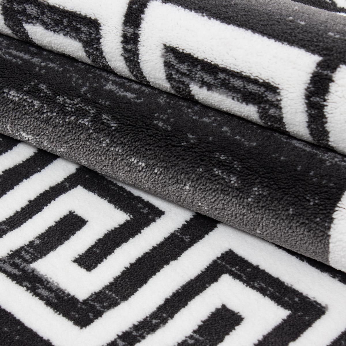 TEPPICH Kurzflor ASPEN in Grau, mit Mäander-Muster, 200 x 290 cm - Grau, Textil (290/200cm) - KADIMA DESIGN