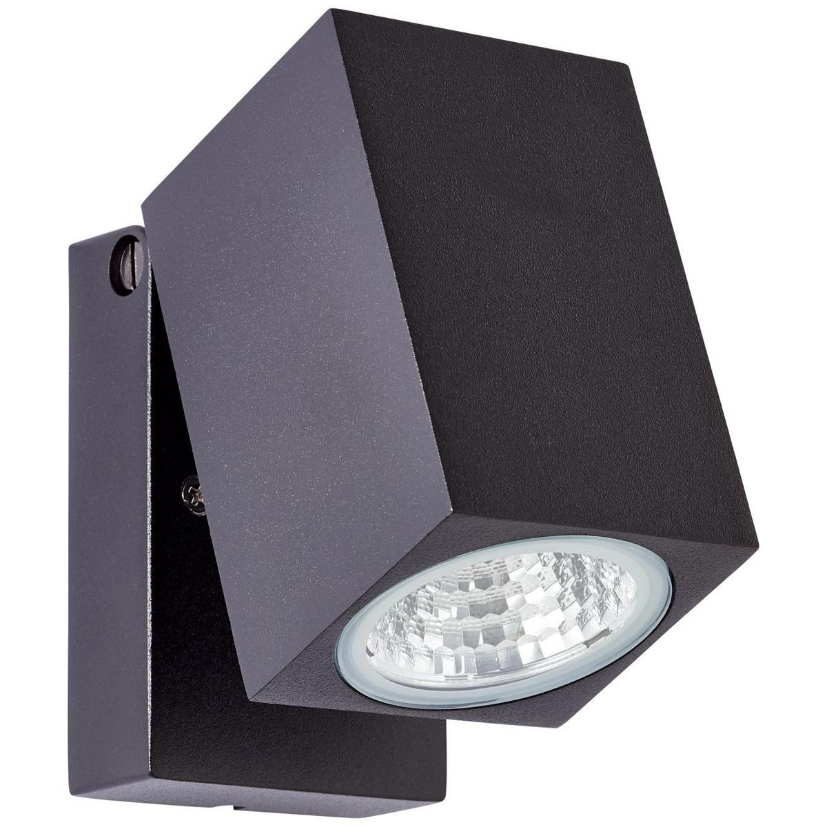 AUSSENWANDSTRAHLER Burk G90980A06 - Schwarz, Metall (6.5/10/9.5cm) - Brilliant
