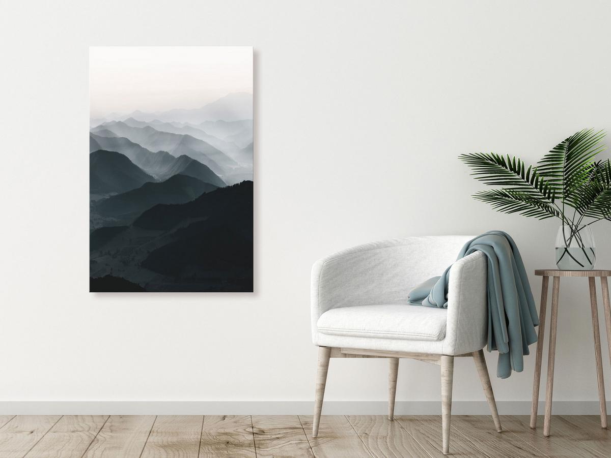 KUNSTDRUCK Grün 80/120 cm - Grau/Grün, Textil (80/120cm) - KUNSTLOFT