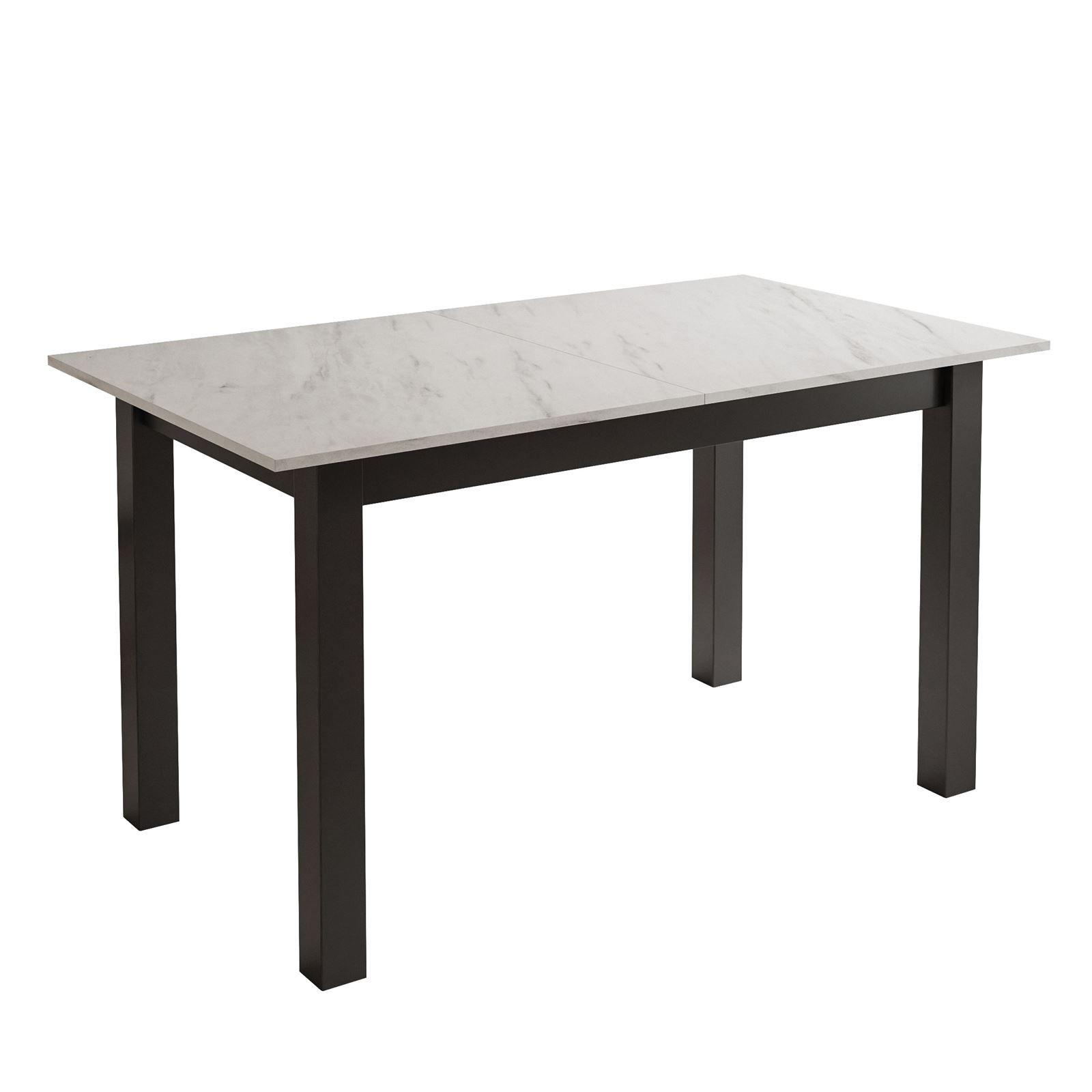 ESSTISCH ARTON 140-195 cm für 6-8 Personen - Multicolor/Schwarz, Holzwerkstoff/Metall (140/80/77cm) - Lookway