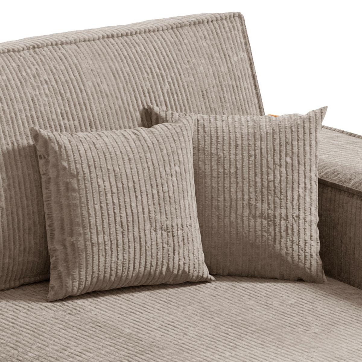 ECKSOFA Isaac 3 Sitzplätze Taupe - Taupe, Holz (257/148cm) - Petits-meubles