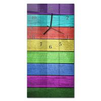 WANDUHR aus Glas 30x60 cm - Platte - Multicolor, Glas (30/60/0.4cm) - TULUP
