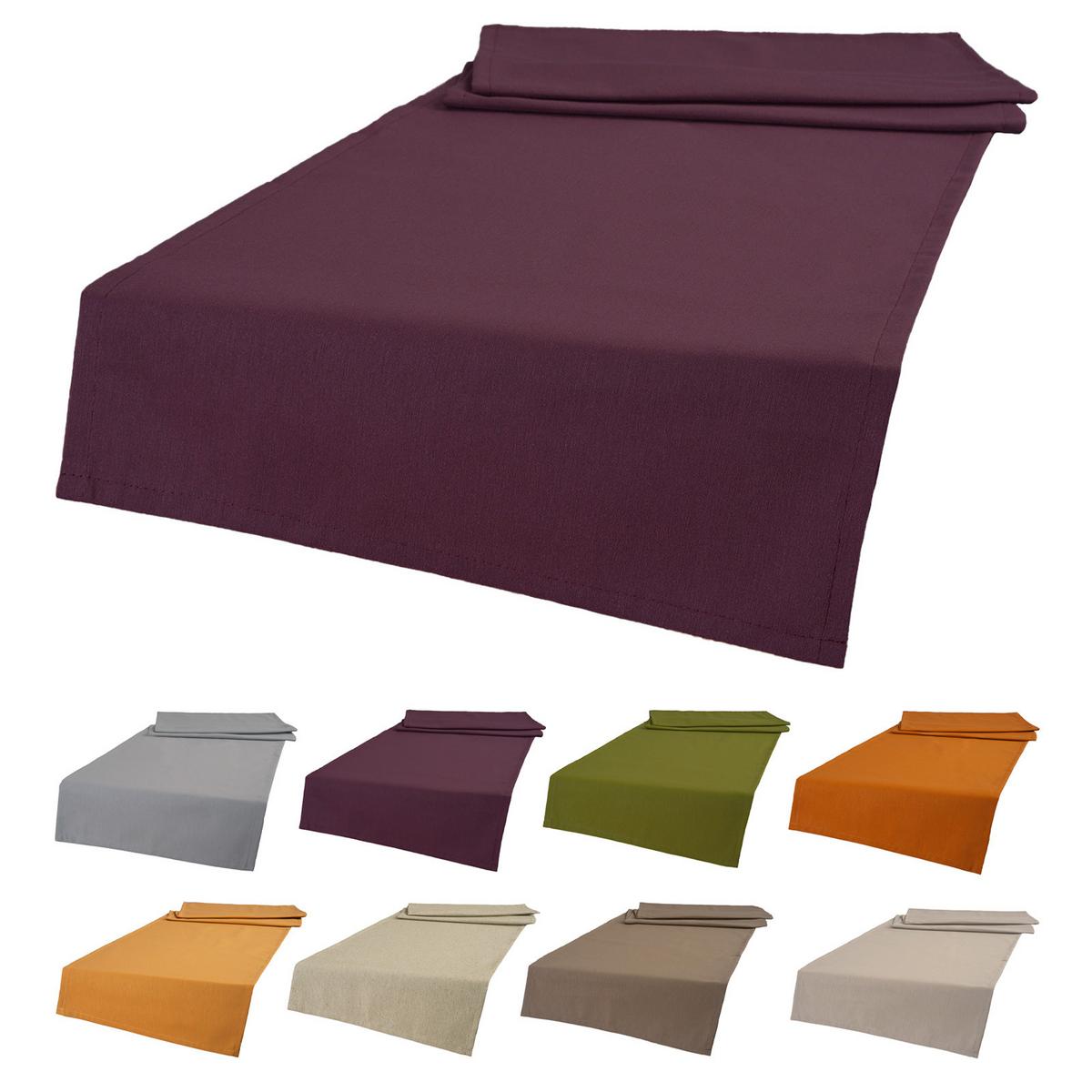 XL-TISCHLÄUFER Wunschton sukkulenten-violet 40/220 cm - Violett, Textil (40/220cm) - beties Heimtextil