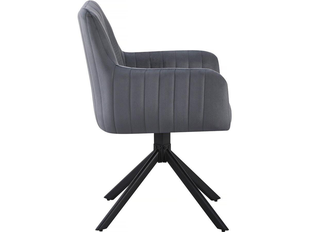 STUHL 2er Set pharell Grau - Grau, Textil (61/87/58cm) - Habitat Garten