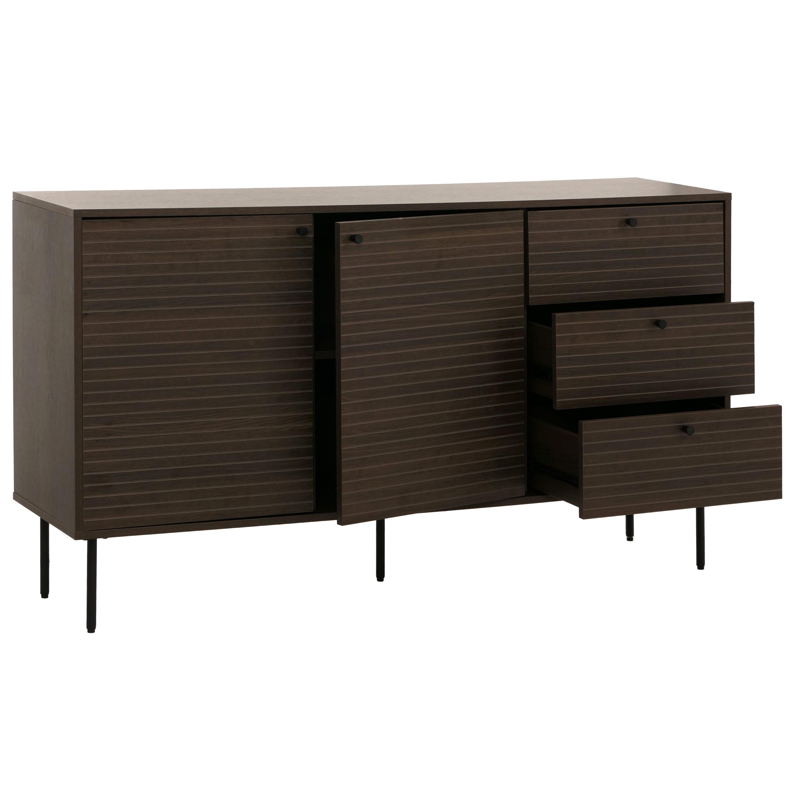 KOMMODE Dunkelbraun - Dunkelbraun, Metall (150/85/40cm) - MCW