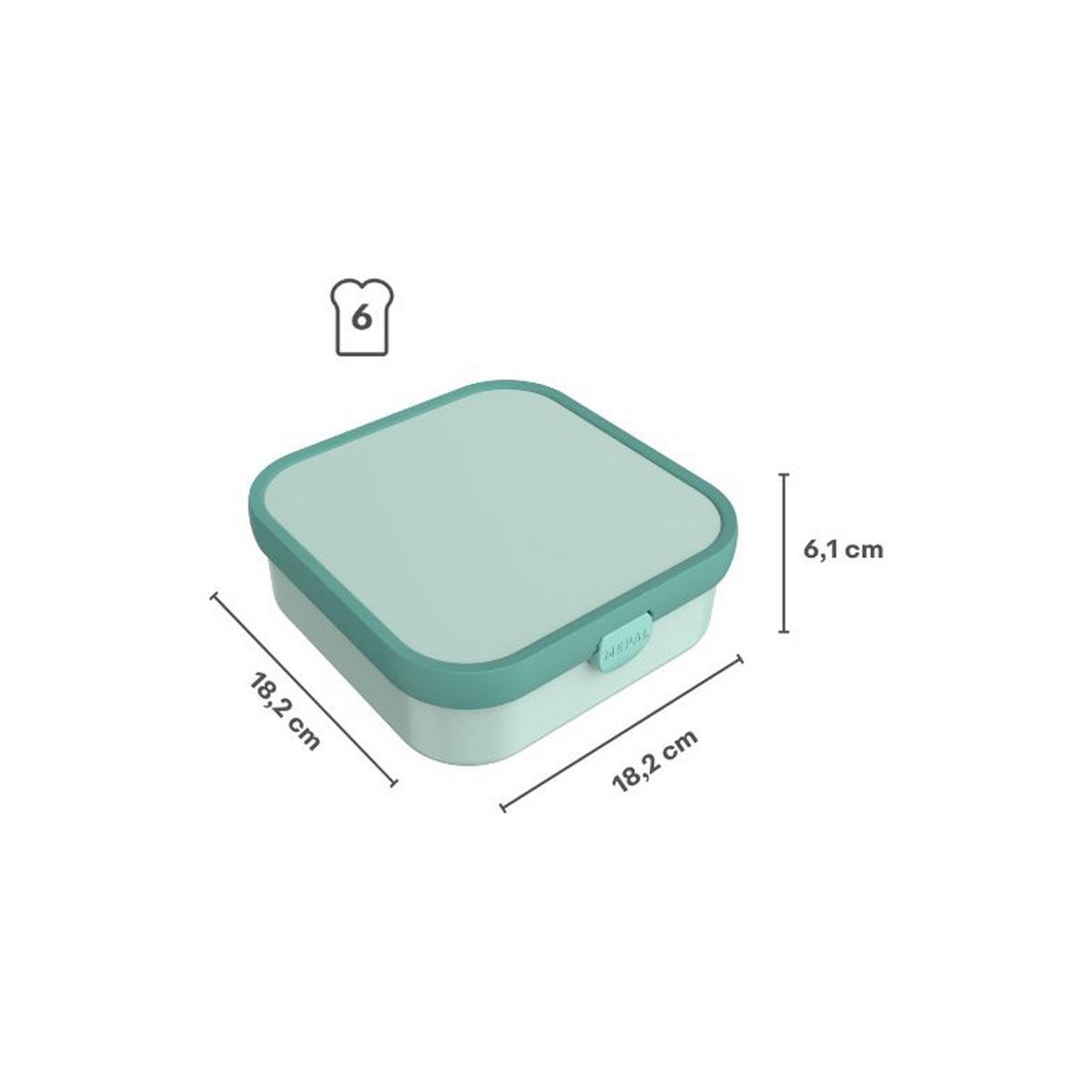 BROTDOSE XL Campus (2025) Dino 1,3 l - Dunkelgrün, Kunststoff (18.2/6.1/18.2cm) - Mepal