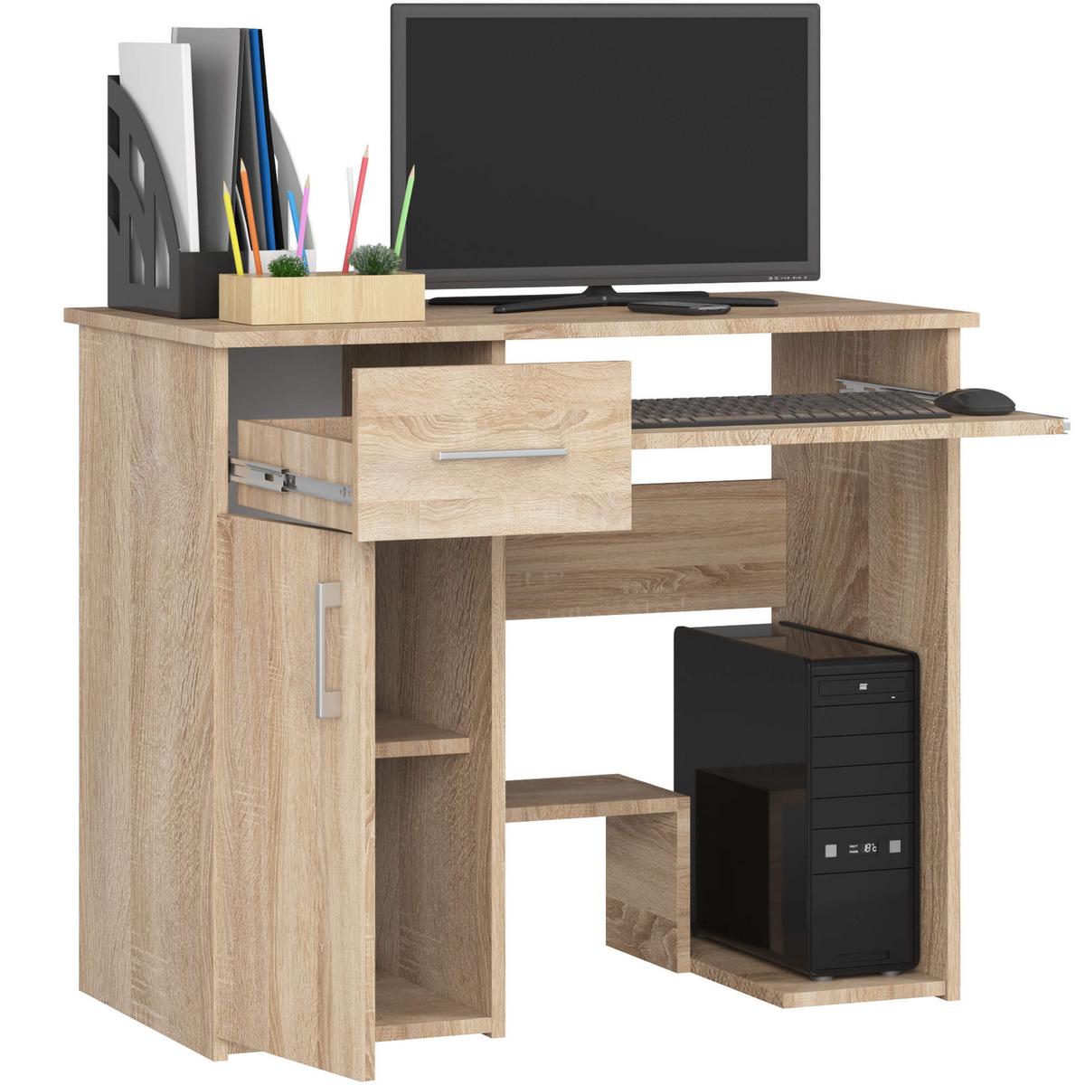 SCHREIBTISCH Eiche Sonoma 74/90/50 - Sonoma Eiche, Holzwerkstoff (120/59/74cm) - RAUMHIRSCH FURNITURE