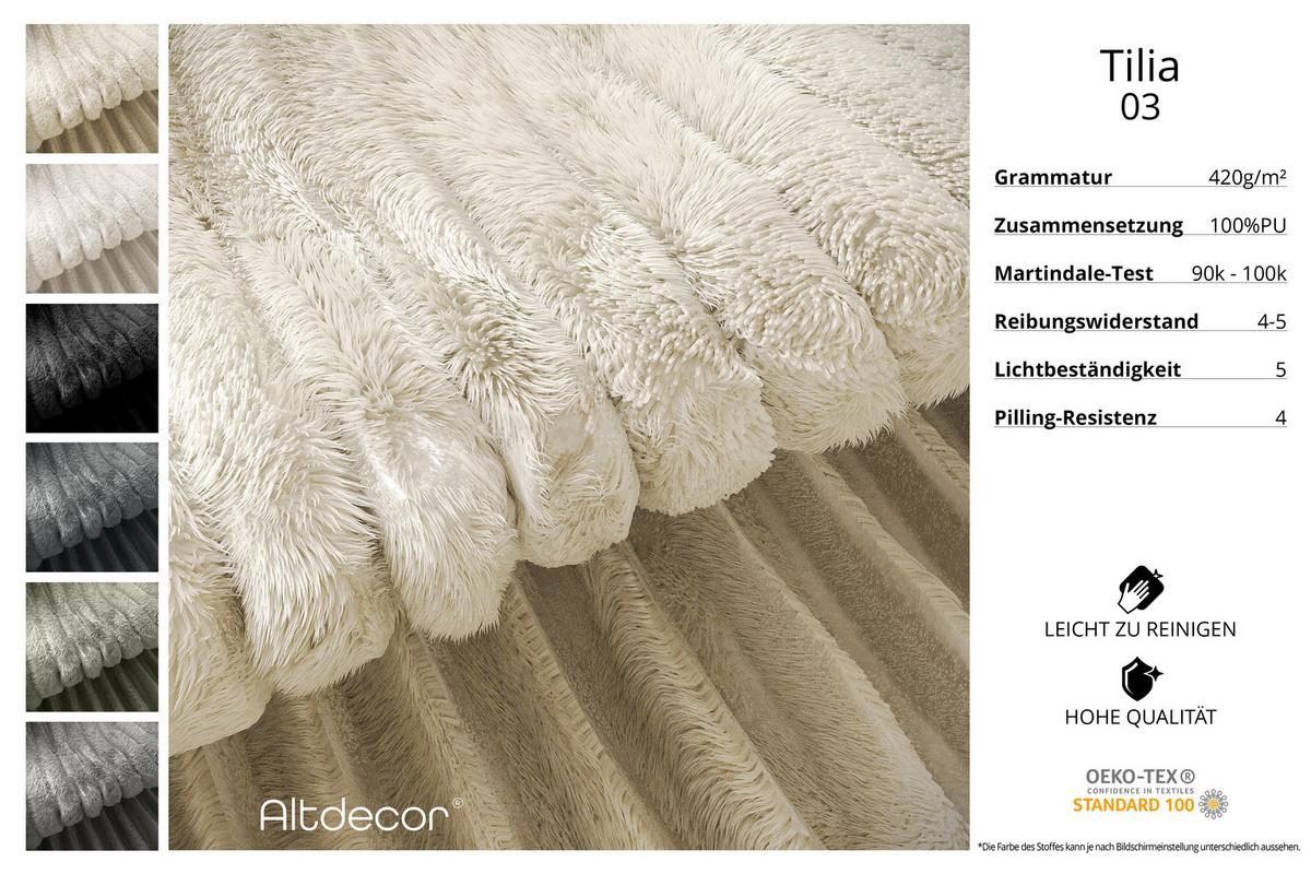 BOXSPRINGBETT mit Matratze H3|H4 und Lattenrost - TOLO-Z KING 180x200 Cord - Creme - Champagner, Holzwerkstoff (180/200cm) - ALTDECOR