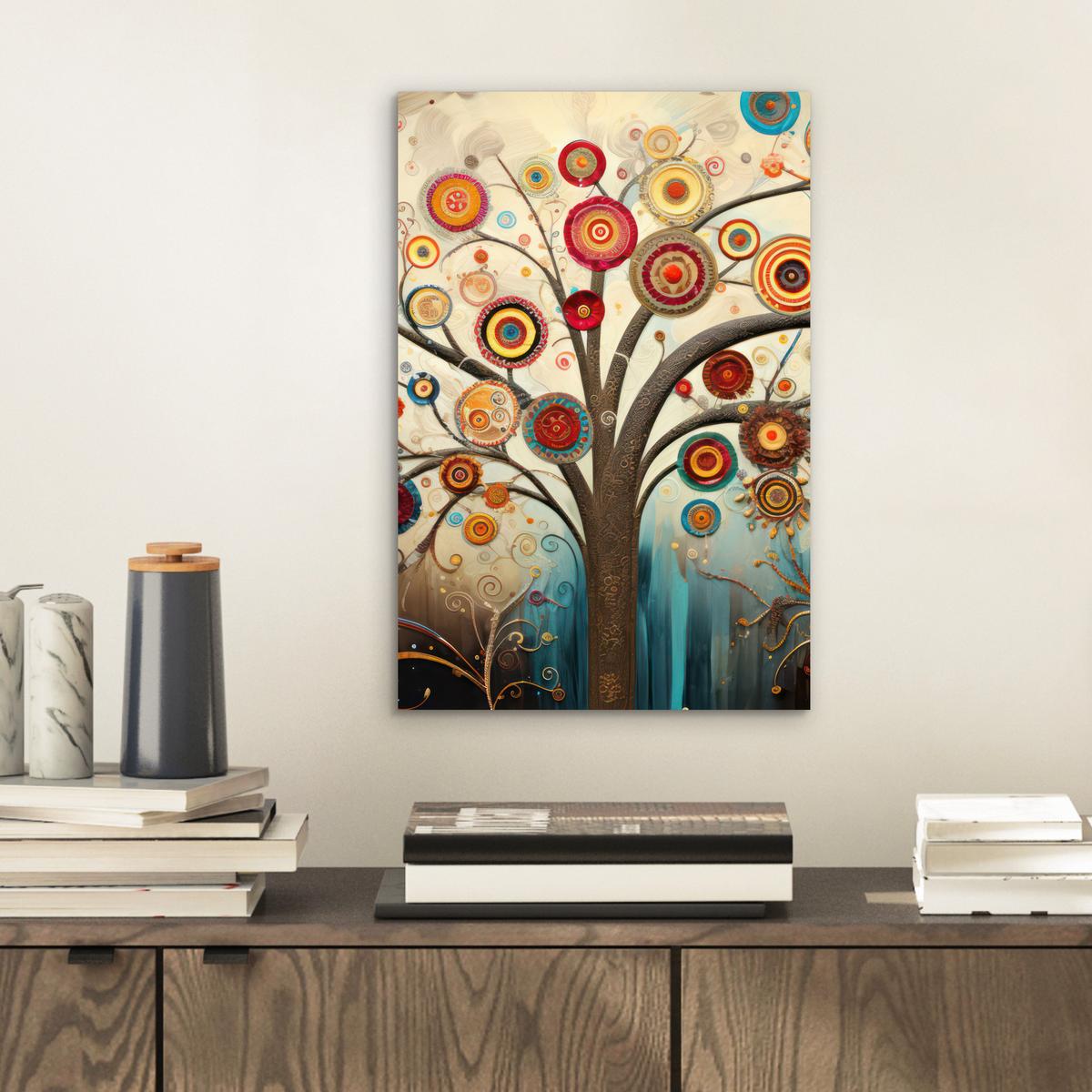 METALLBILD Baum - Baum des Lebens - Farbe 20x30 cm - Braun, Metall (20/30cm) - MuchoWow