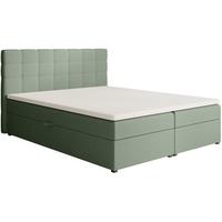 POLSTERBETT Topiq I 164/203/103 grün, Bouclé-Stoff - Grün, Holzwerkstoff (160/200cm) - Beautysofa