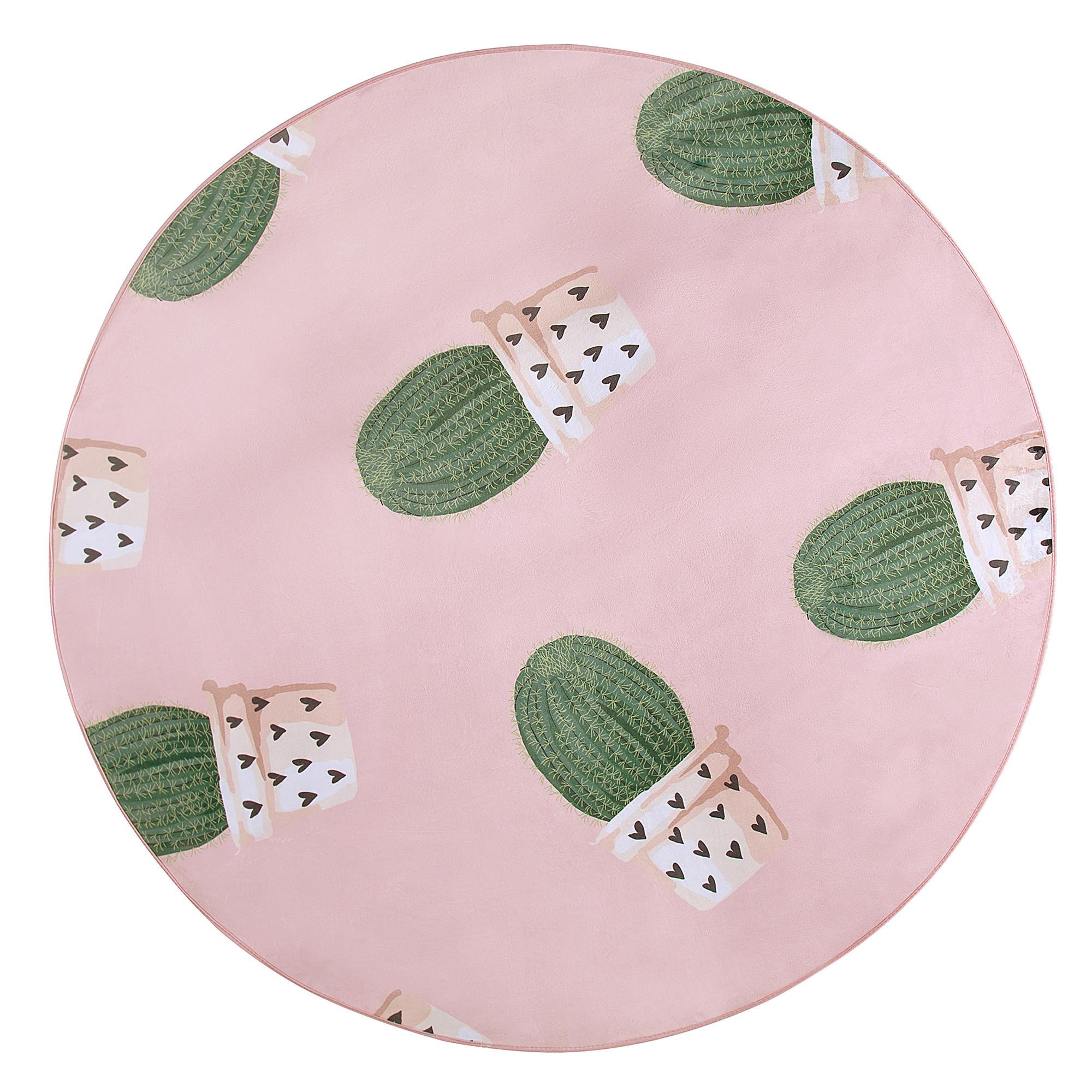 KURZFLOR-KINDERTEPPICH Eldivan 120/120 cm - Pink, Kunststoff (120/120cm) - Beliani