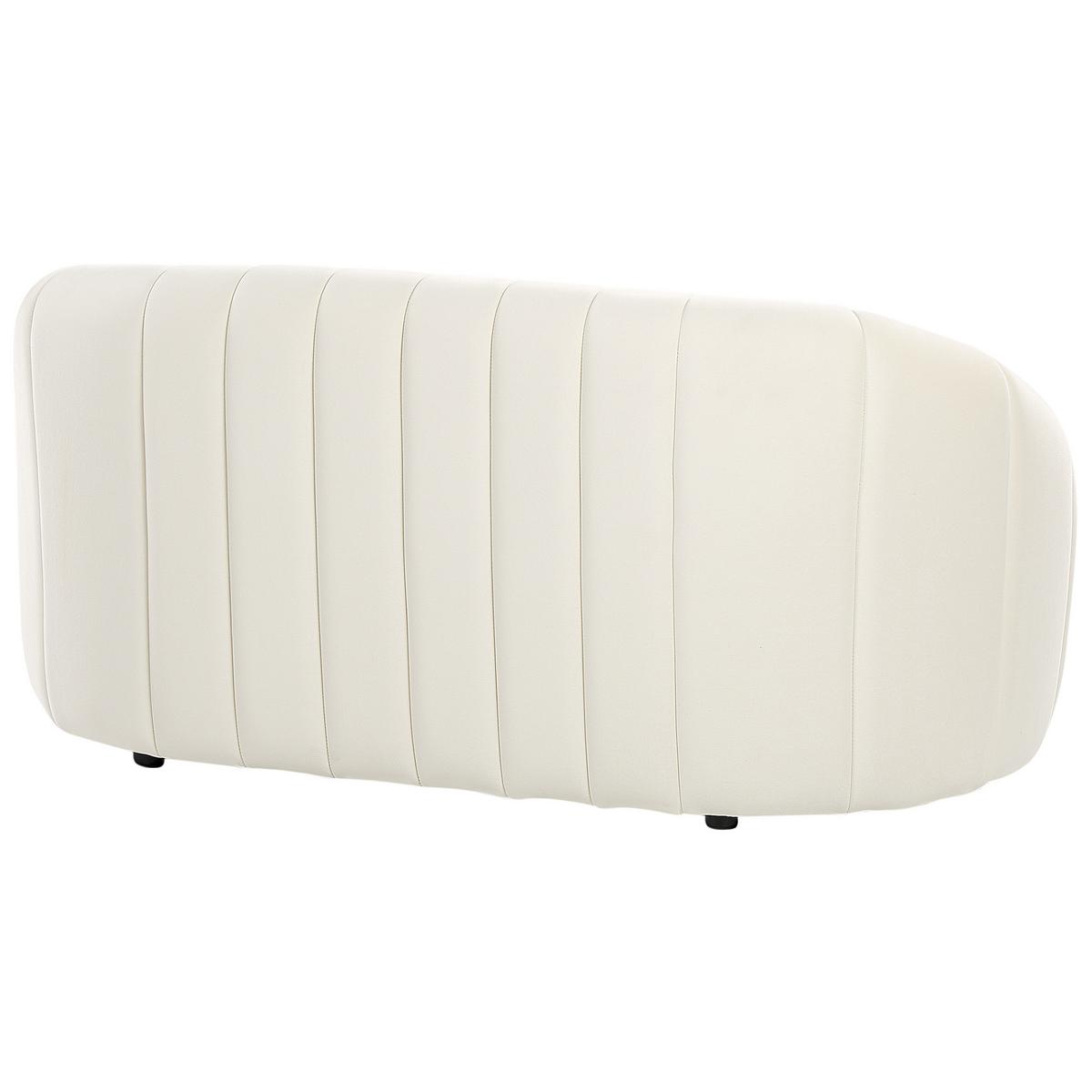 2-SITZER-SOFA Samtstoff cremeweiß Malung - Weiß, Textil (138/68/79cm) - Beliani