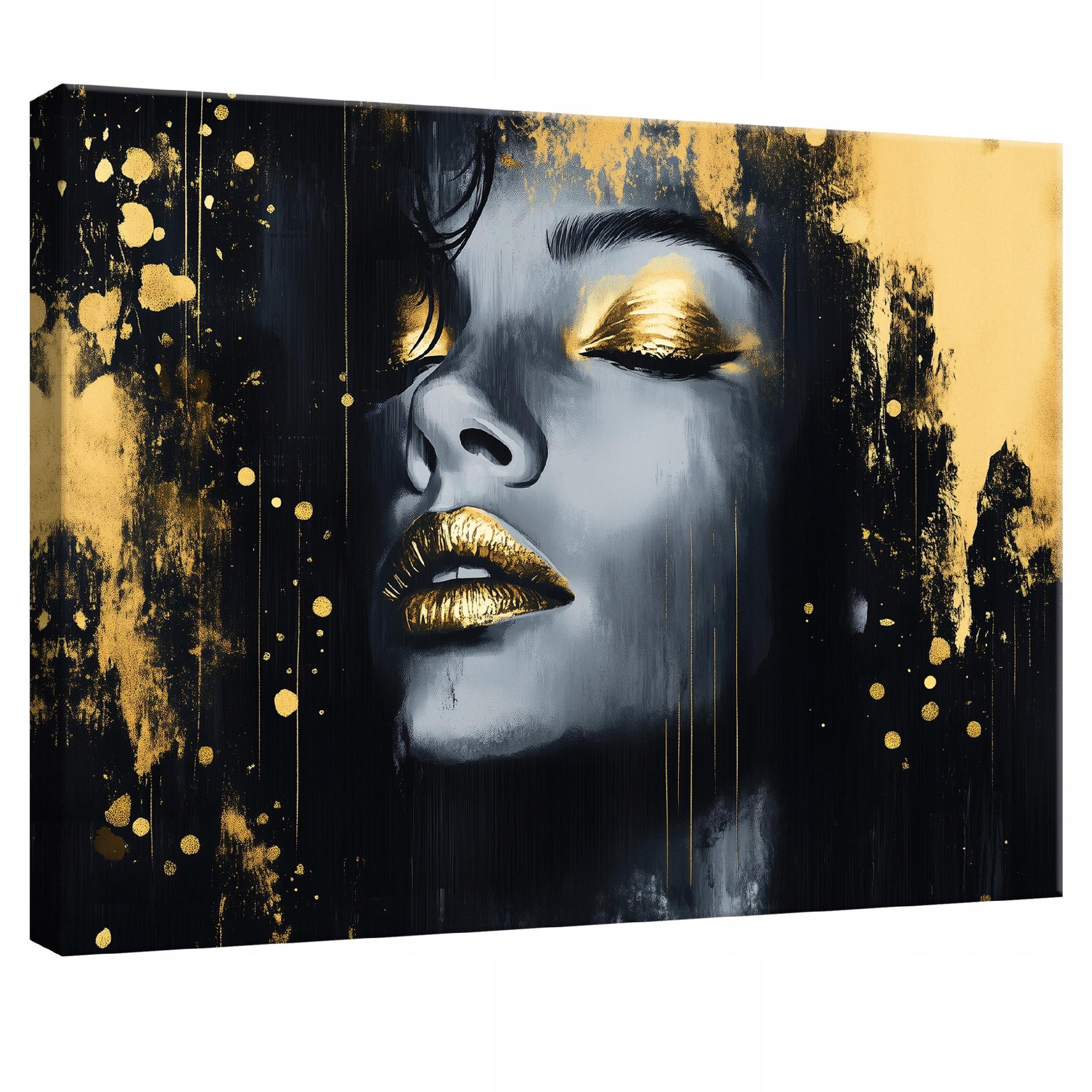 LEINWANDBILD Abstrakt Frau Schwarz Modern 60x40 - Multicolor, Holzwerkstoff (60/40cm) - Wallarena