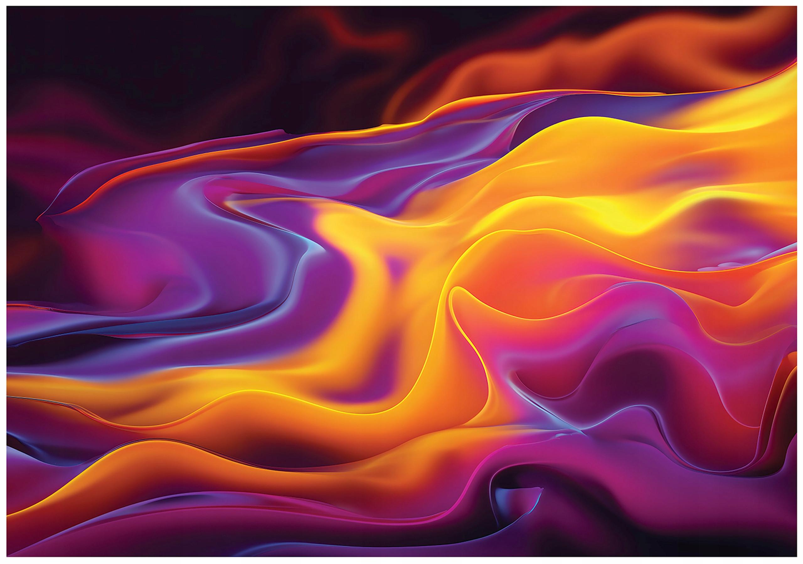 FOTOTAPETE Abstrakt 3D Orange 200x140 cm - Multicolor, Papier (200/140cm) - Wallarena