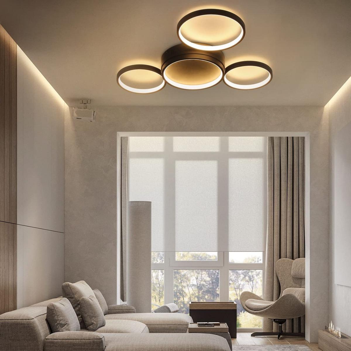 LED-DECKENLEUCHTE Carina 61.5/46.5/6 cm - Schwarz, Metall (61.5/46.5/6.3cm) - ZMH