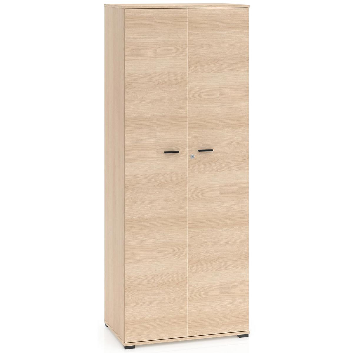 KLEIDERSCHRANK Odelis 2-türig 79 cm - Beige/Schwarz, Holzwerkstoff/Kunststoff (79/203/50.7cm) - Selsey