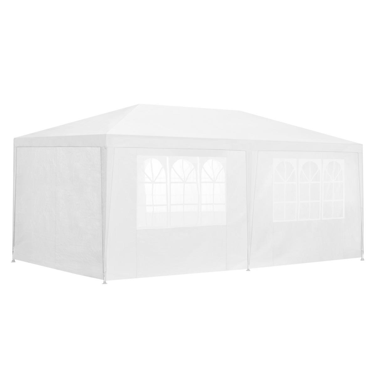 PARTYZELT Wedau - Weiß, Kunststoff/Metall (600/255/300cm) - casa.pro