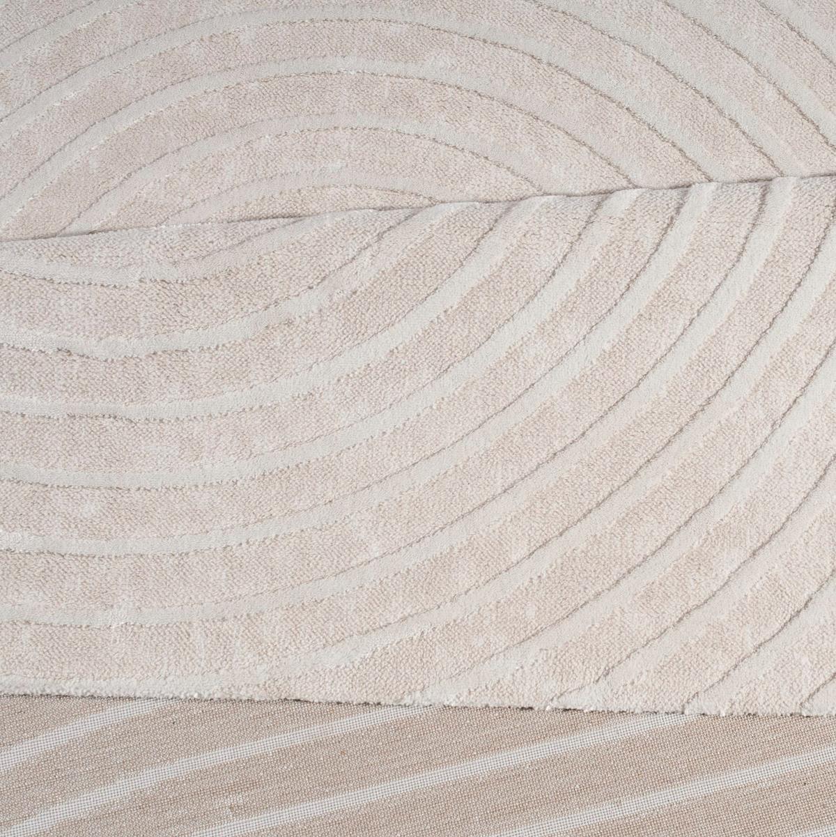 KURZFLORTEPPICH, abstrakt, Florhöhe 10 mm, Creme, 160 x 220 cm - Creme, Textil (220/160cm) - KADIMA DESIGN
