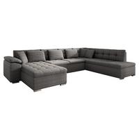 WOHNLANDSCHAFT Niko Bis, Seite: Links - Grau, Holz/Textil (348/76/205cm) - MIRJAN24