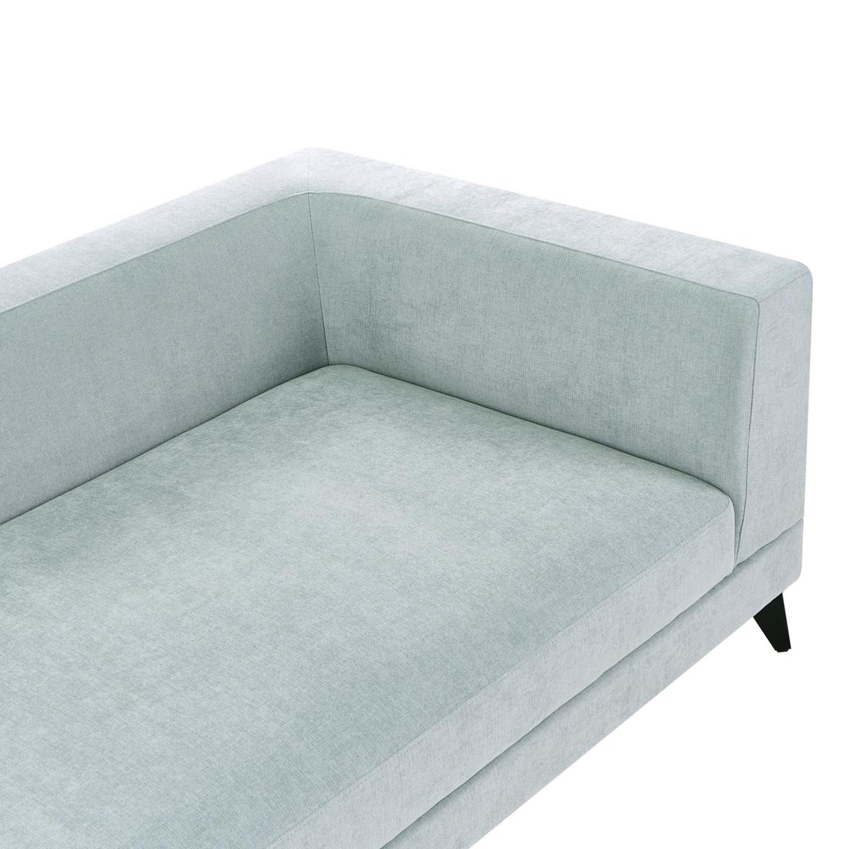 4-SITZER-SOFA Kunstleinen Hellblau Yuri - Blau/Schwarz, Textil (302/88/100cm) - Beliani