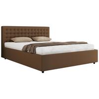 POLSTERBETT PAVO CLASSIC 140/200 - Braun Kunstleder - Multipocket-Matratze - Braun, Textil (140/200cm) - MKS