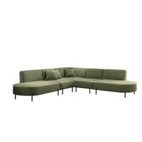 ECKSOFA Valencia - Hellgrün, Holzwerkstoff/Textil (303/303cm) - Fun Möbel