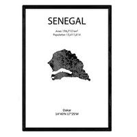 POSTER Länder & Kontinente Senegal A3 Rahmenlos - Klar, Papier (29.7/5/42cm) - Nacnic