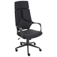 BÜROSTUHL Schwarz Delight - Schwarz, Textil (64/116/64cm) - Beliani