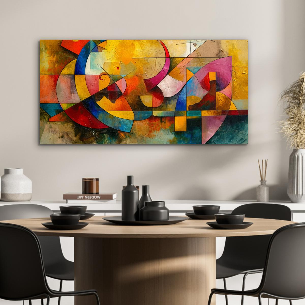 METALLBILD Kunst - Abstrakt - Modern 80x40 cm - Gelb, Metall (80/40cm) - MuchoWow