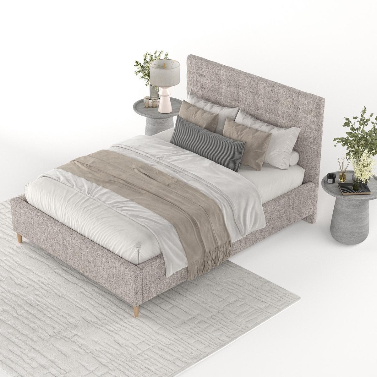 POLSTERBETT Soma 140/200 cm Beige im Neve Stoff - Beige/Naturfarben, Holz/Holzwerkstoff (140/200cm) - AltaBeds