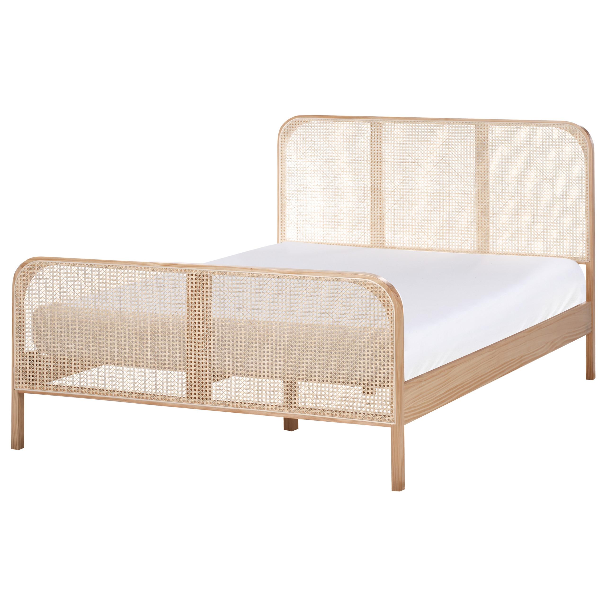 BETT mit Lattenrost 140/200 cm Kiefernholz Hellbraun Gonfaron - Hellbraun, Holz (140/200cm) - Beliani