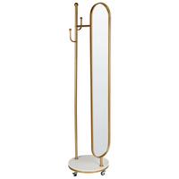 GARDEROBENSTÄNDER LORENA 172 cm Lorena - Goldfarben/Weiß, Metall (44/172/10cm) - Beliani