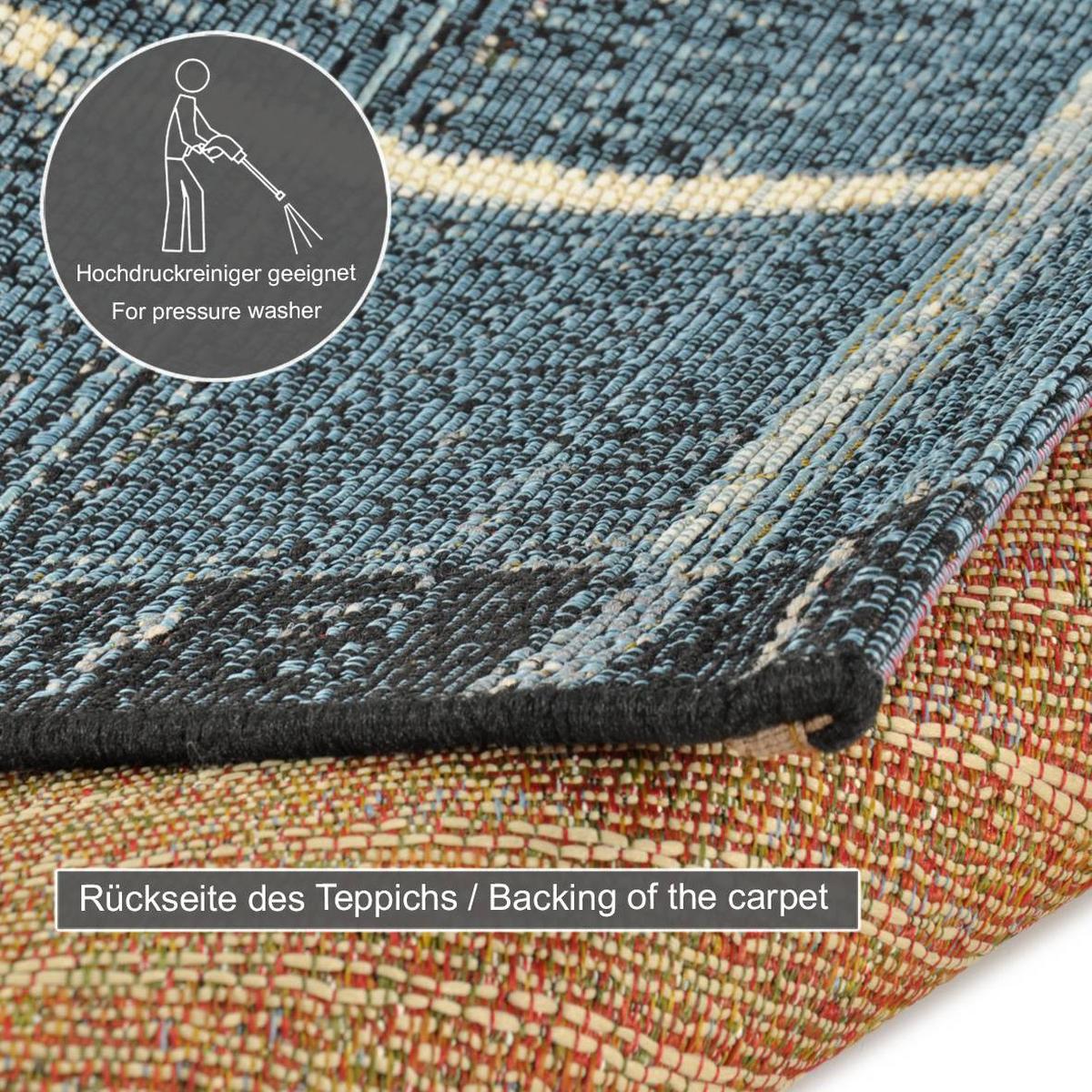 OUTDOORTEPPICH Aurora 200x285 cm - Blau, Textil (200/285cm) - Gino Falcone