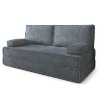 BETTSOFA SILAR aus Schaumstoff Kordstoff Grau Schlaffunktion - Grau, Textil (170/86/80cm) - MASSENO