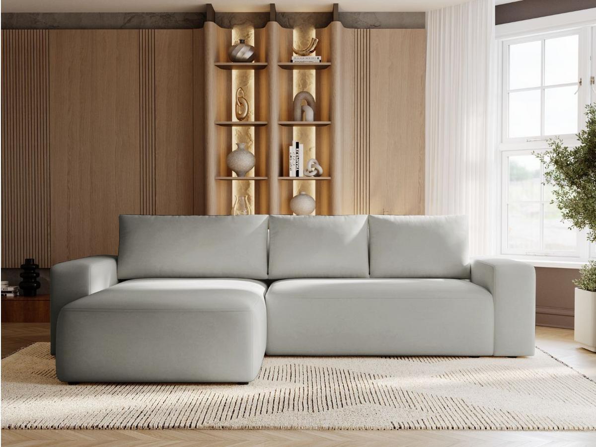 ECKSOFA Tazones Hellgrau Links - Hellgrau, Holz/Kunststoff (250/165cm) - Graingold