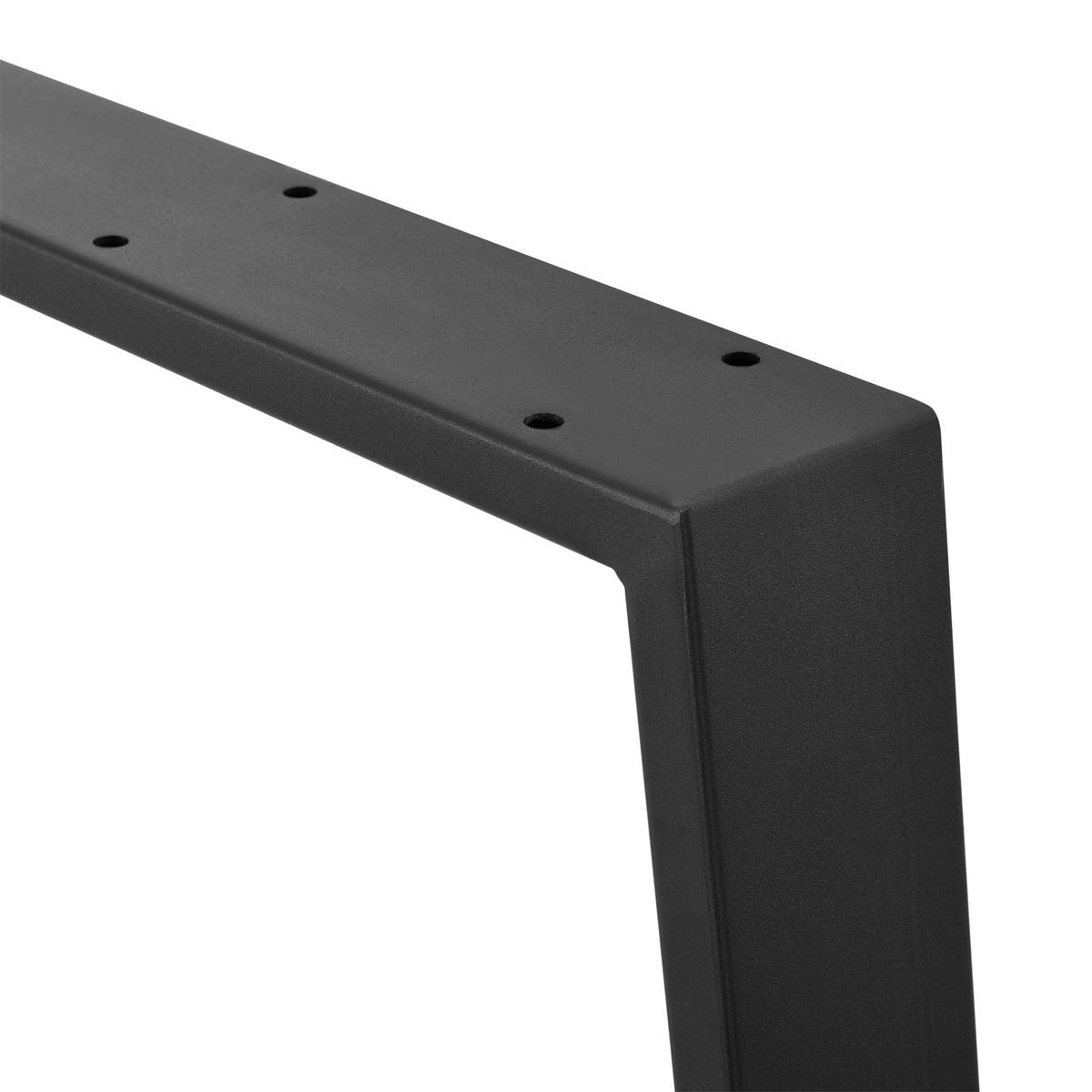 TISCHGESTELL-SET 2 TLG. Kraftisried - Schwarz, Metall (70/72/6cm) - [en.casa]