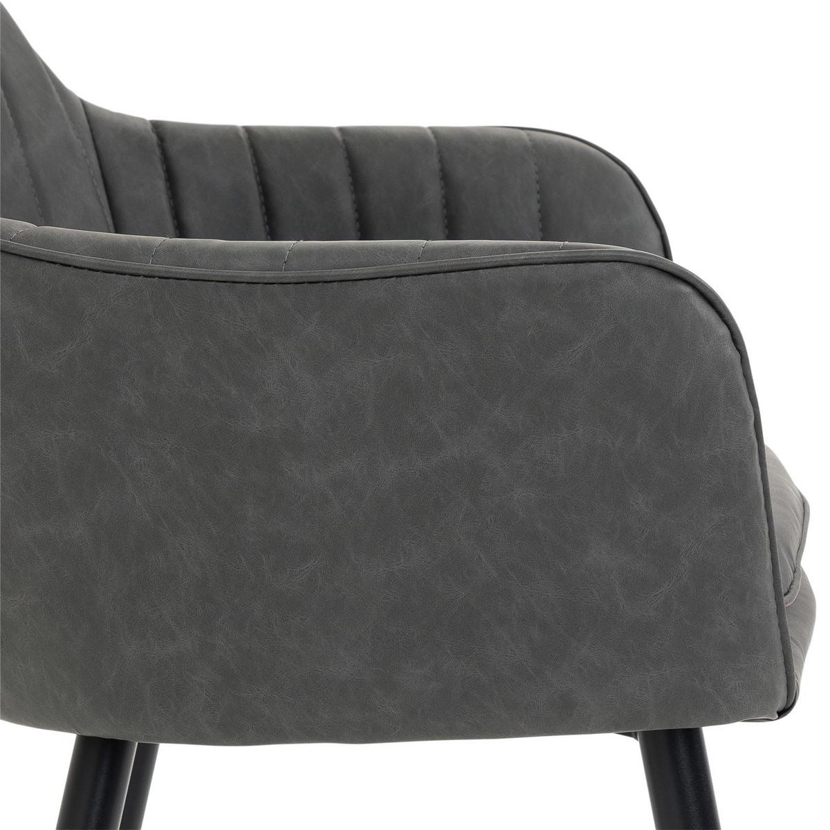 ESSZIMMERSTÜHLE ETTA 2er-Set grau - Grau, Textil (57/85/58cm) - IDIMEX