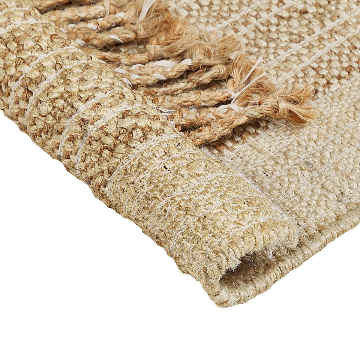 TEPPICH geflochten Ortaoba 200/140 cm - Beige, Naturmaterialien (140/200cm) - Beliani