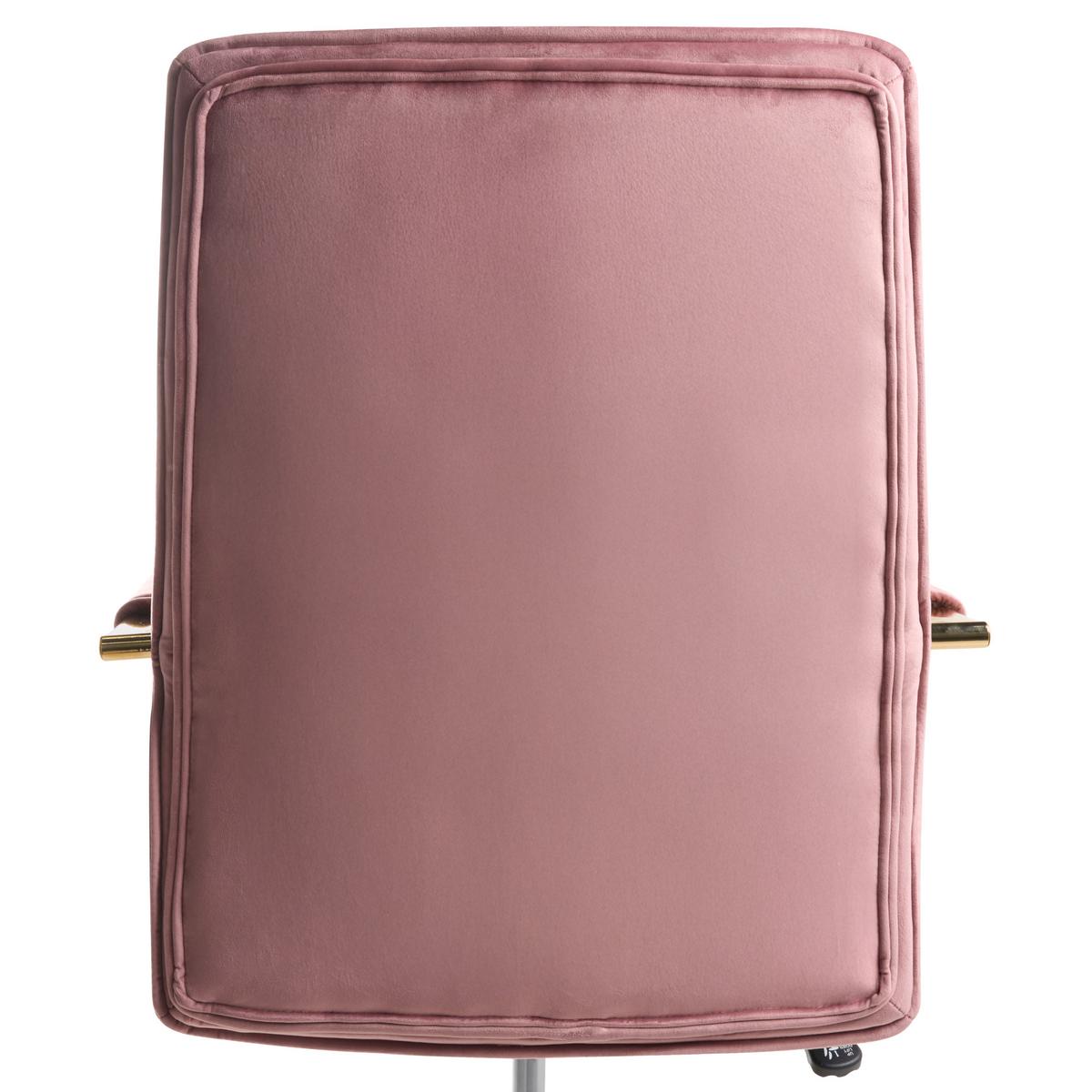 BÜROSTUHL Samtstoff Rosa Vamure - Pink, Textil (60/104/60cm) - Beliani