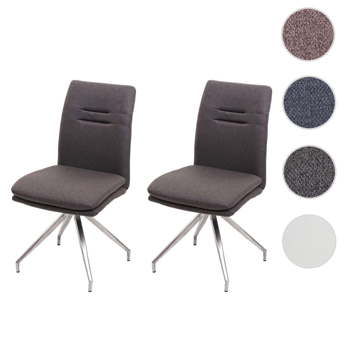 ESSZIMMERSTUHL Grau 2er-Set - Braun/Grau, Textil (47/90/60cm) - MCW