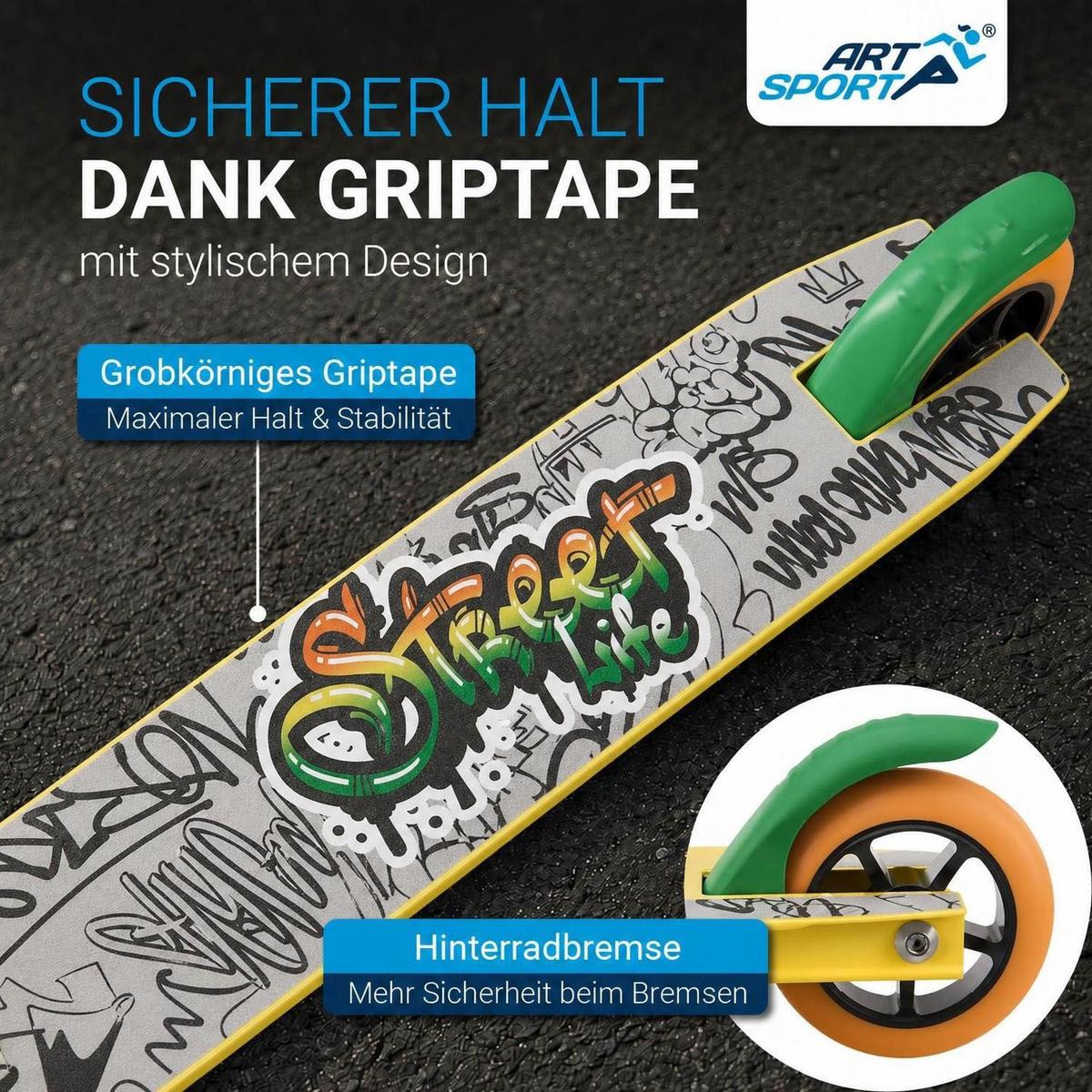 STUNTSCOOTER Street Life - Multicolor, Metall (66/47/84cm) - Artsport