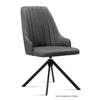 ESSZIMMERSTUHL drehbar (8er-Set) Denise 52x91x60 Schwarz/Grau - Schwarz/Grau, Kunststoff (60/91/52cm) - 58aufmkessel