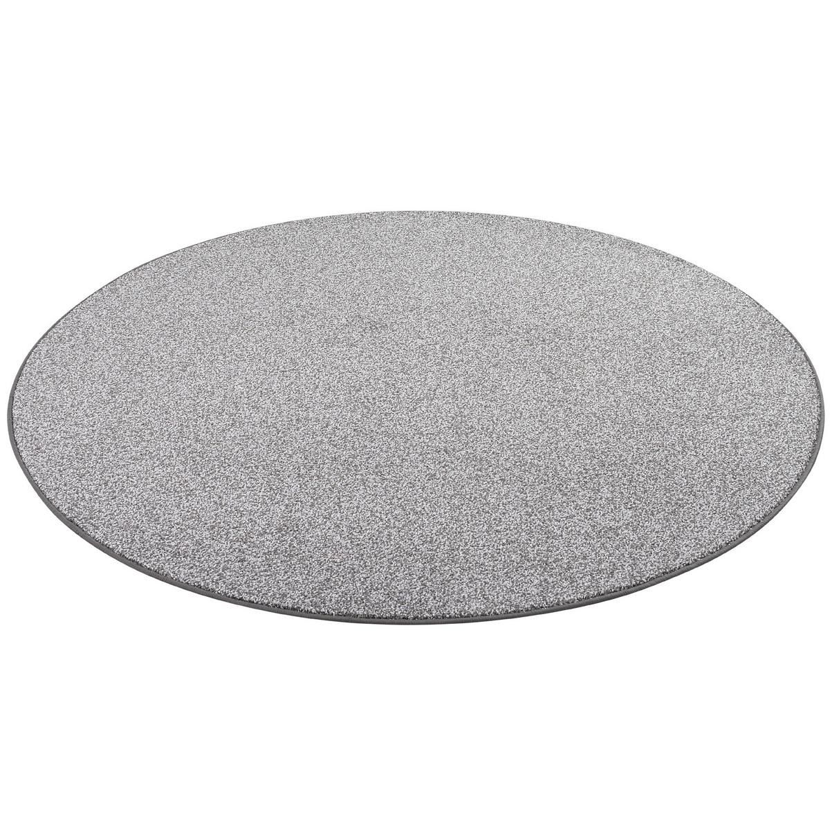 HOCHFLOR VELOURS TEPPICH LUNA MIX RUND - Grau, Textil (133/133cm) - Snapstyle