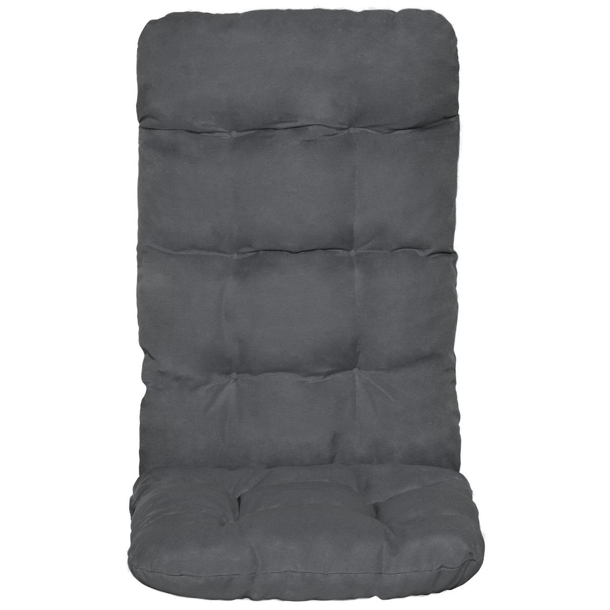 HOCHLEHNERAUFLAGE Flair HL 120/50/8cm Graphitgrau (2tlg) - Graphitfarben, Textil (50/8/120cm) - Beautissu 