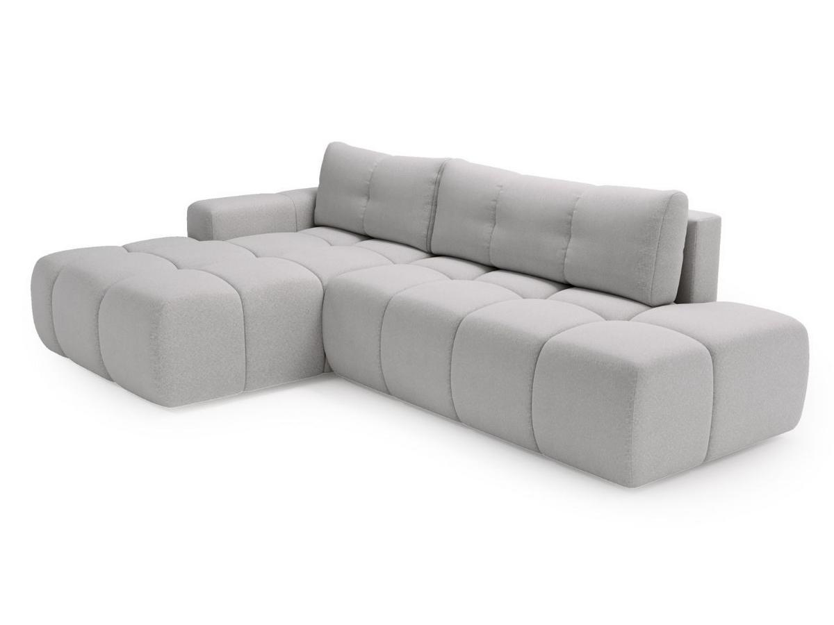 ECKSOFA Montero Bouclé-Stoff Grau Links - Grau, Holz/Textil (280/177cm) - Graingold