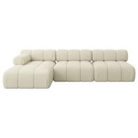 ECKSOFA modulares Sofa Razon-L2 - 285x160x70 cm Beige Bouclé - Beige, Holzwerkstoff/Textil (285/160cm) - ALTDECOR